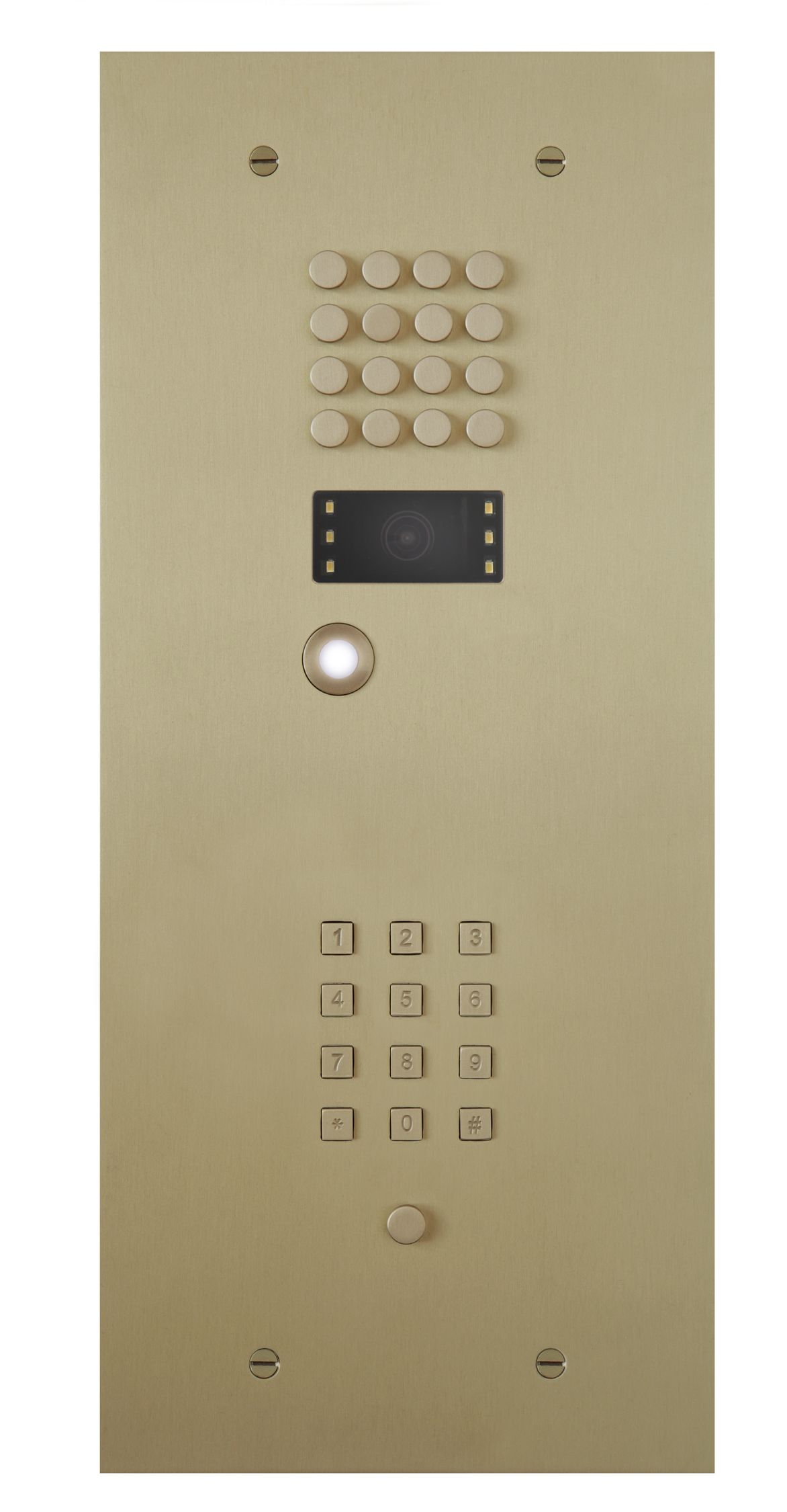 Wizard Bronze gold IP 1 button small keypad and color cam